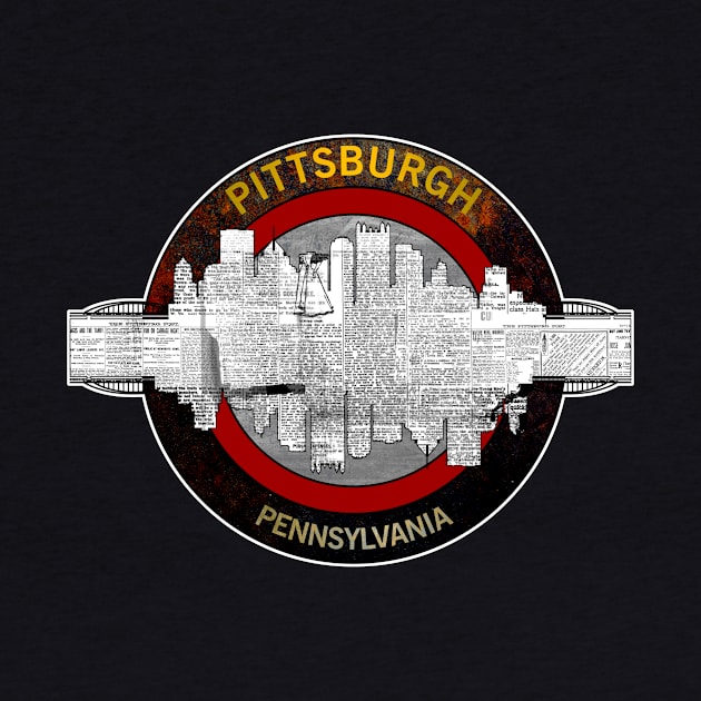 Pittsburgh Pennsylvania Tshirt by crunchysqueak